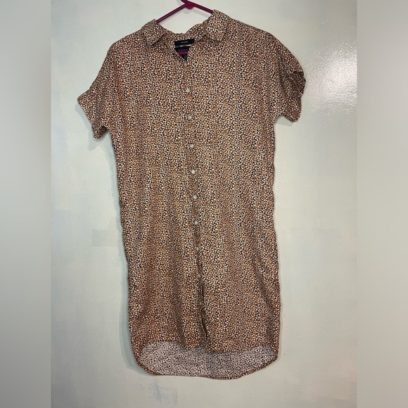 Tahari Dresses & Skirts - Tahari 100% linen button up t shirt dress XS comfy casual modest contemporary